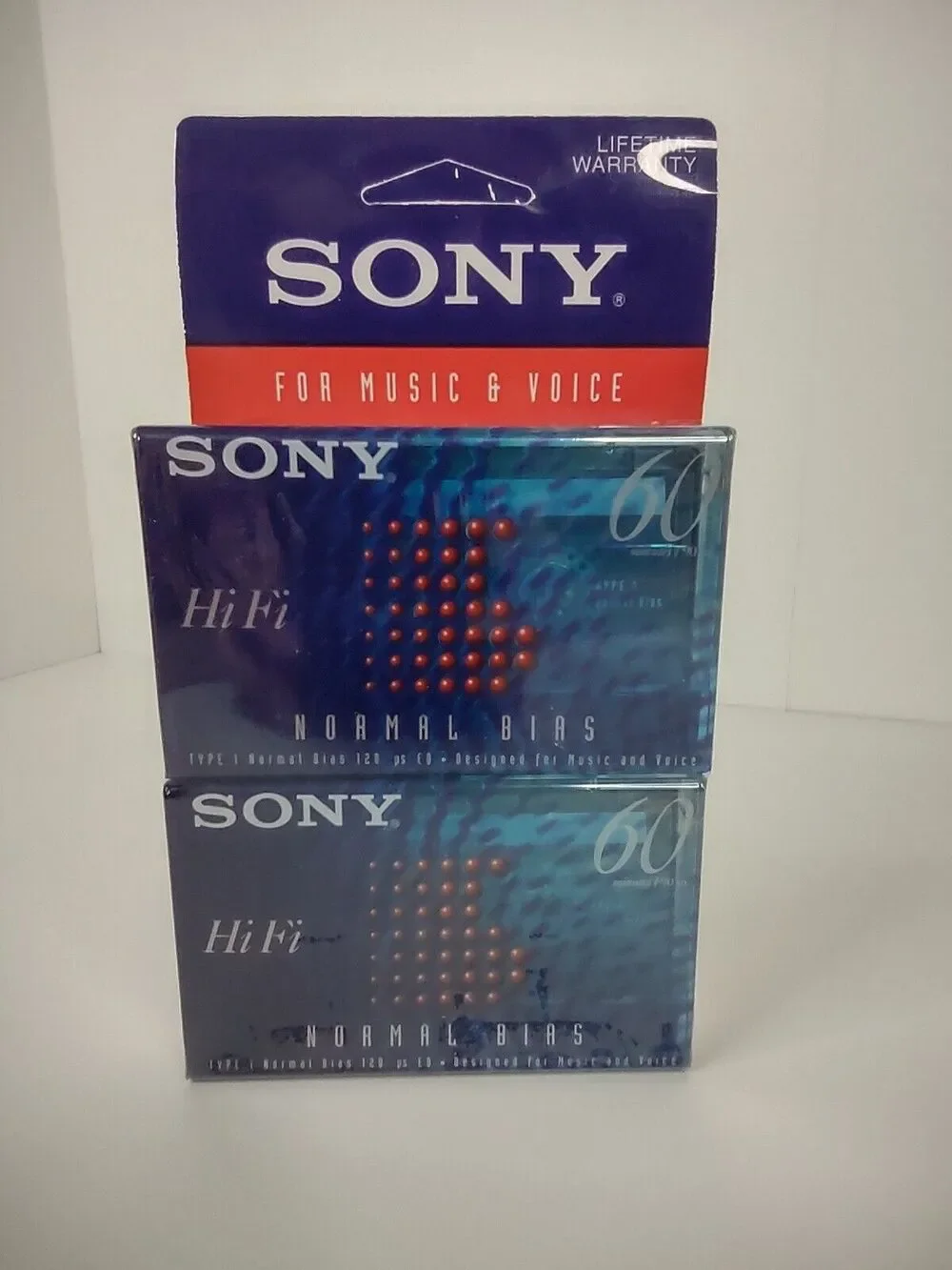 NEW 2 PACK - Sony Hi Fi Type I Normal Bias Blank Cassette Tape 60 Minutes